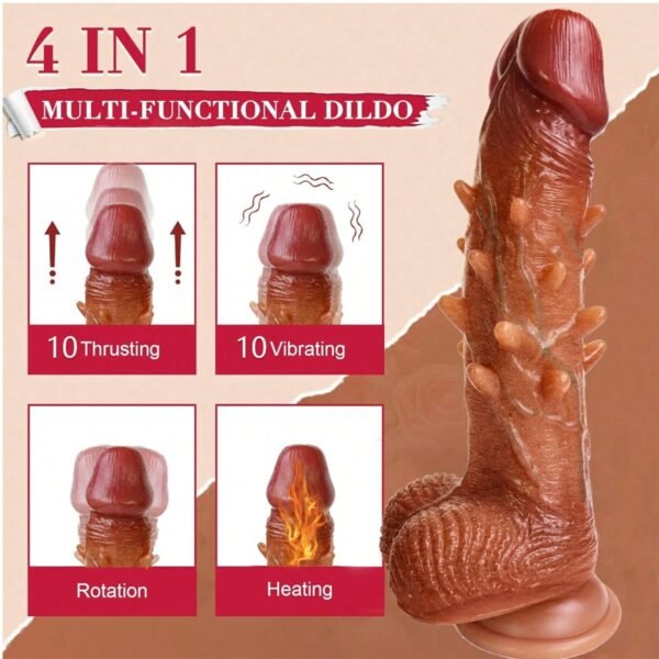 Hareketli Tırtıklı Realistik Dildo 22 cm