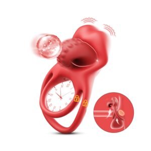 Dil Tasarımlı Titreşimli Penis ve Testis Halkası