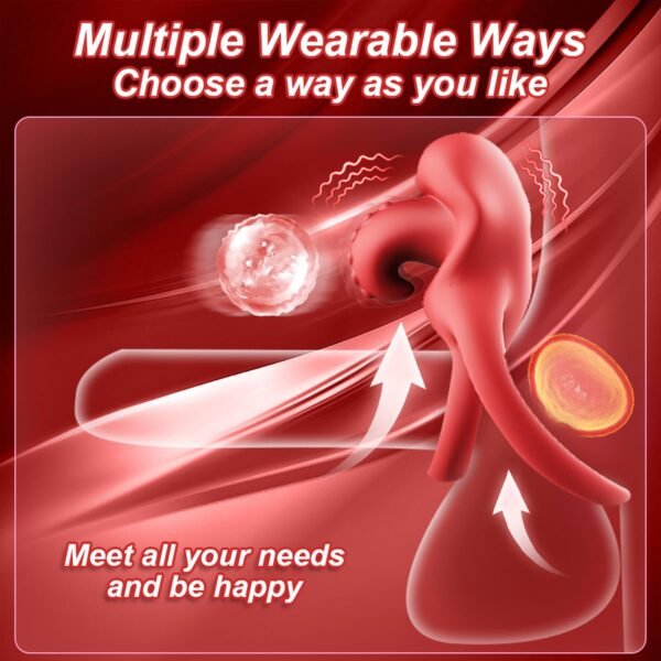 Dil Tasarımlı Titreşimli Penis ve Testis Halkası