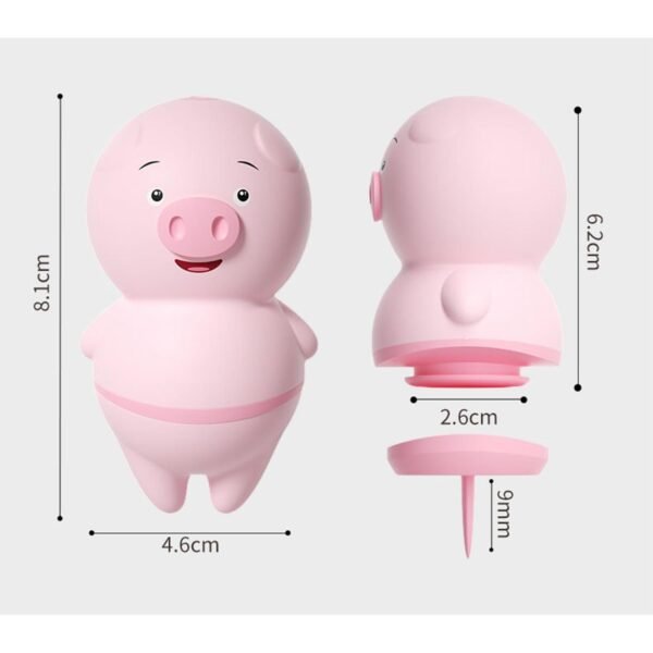 Sevimli Domuz Figür Dil Vibratör Pembe