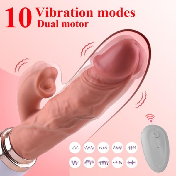 Pembe Tilki 10 Modlu Dual Motorlu Realistik Vibratör