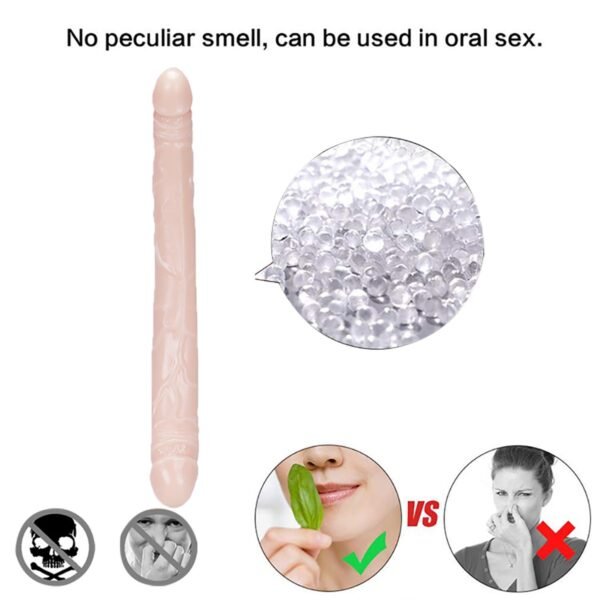 Çift Uçlu Realistik Dildo – 38 cm