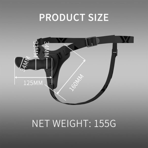 belden-baglamali-dildo-2943 Belden Bağlamalı Modern Dildo Siyah 12,5 cm