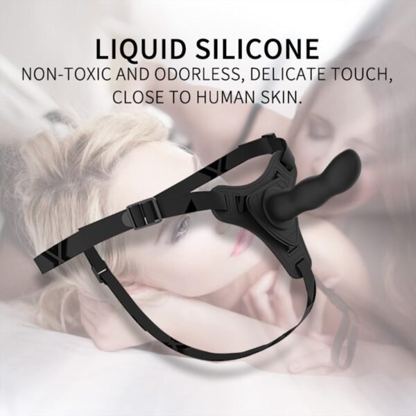 belden-baglamali-dildo-2944 Belden Bağlamalı Modern Dildo Siyah 12,5 cm