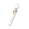 Çift Başlı Wand Vibratör Beyaz – Esnek Başlıklı, Suya Dayanıklı, Silikon Masaj Aleti