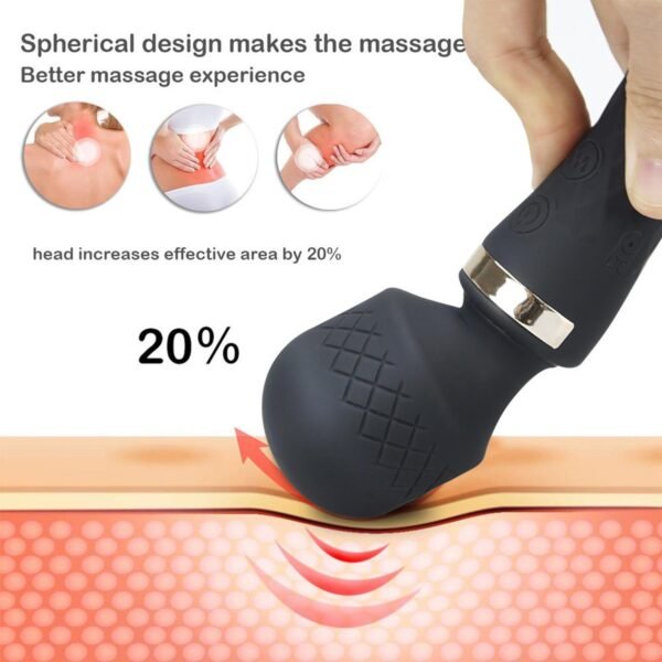 Çift Uçlu 30 Modlu Şarjlı Siyah Vibratör Pembe– Güçlü, Sessiz ve Çok Fonksiyonlu