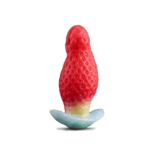 Çilek Tasarımlı Silikon Anal Plug Orta – Renkli, Eğlenceli ve Konforlu Deneyim