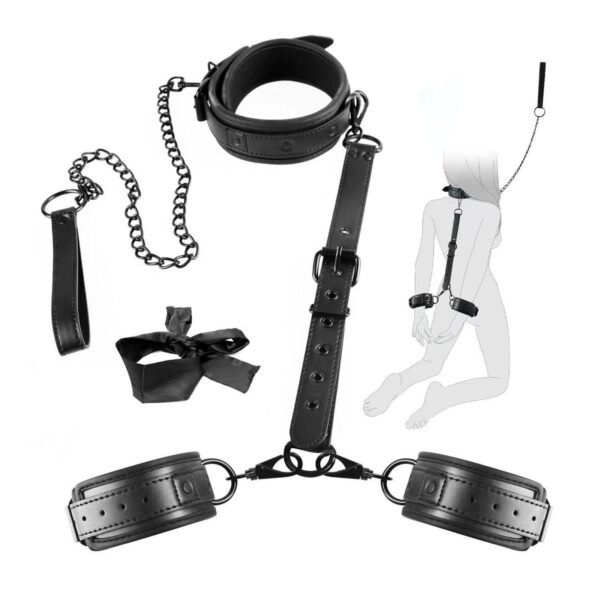 Deri Bağlama Seti Siyah