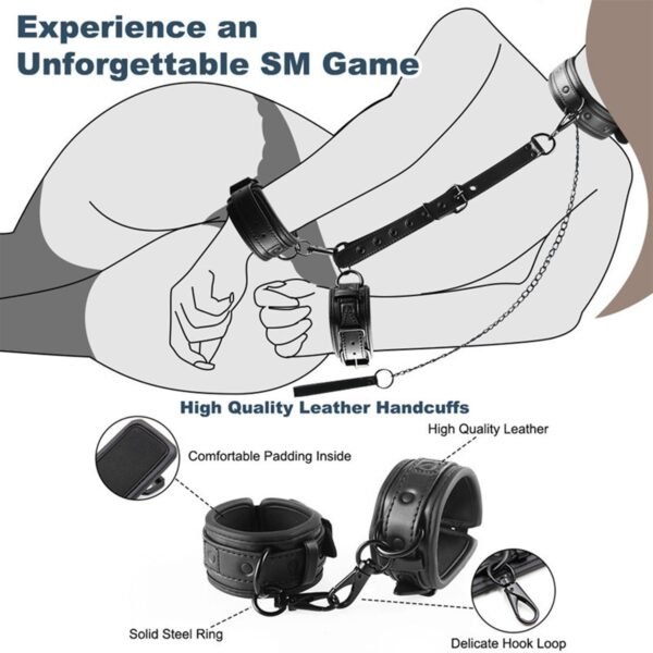 Deri Bağlama Seti Siyah