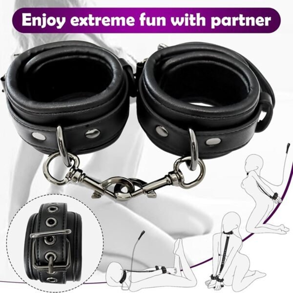 Deri Bağlama Seti Siyah