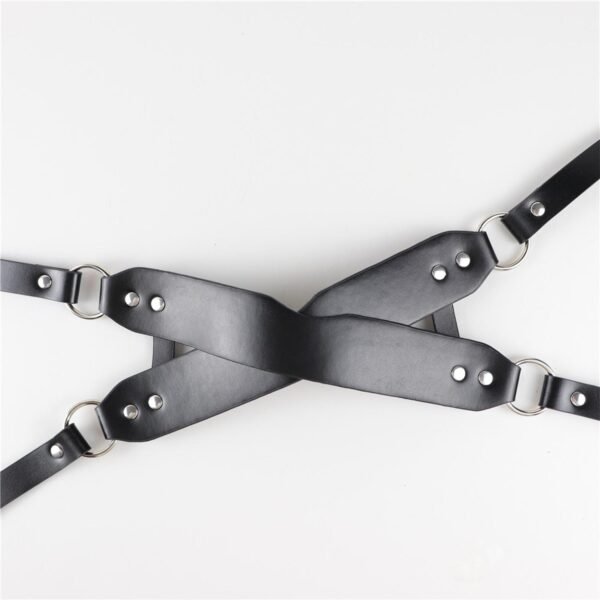 Deri Çapraz Göz Maskesi Ayarlanabilir Harness