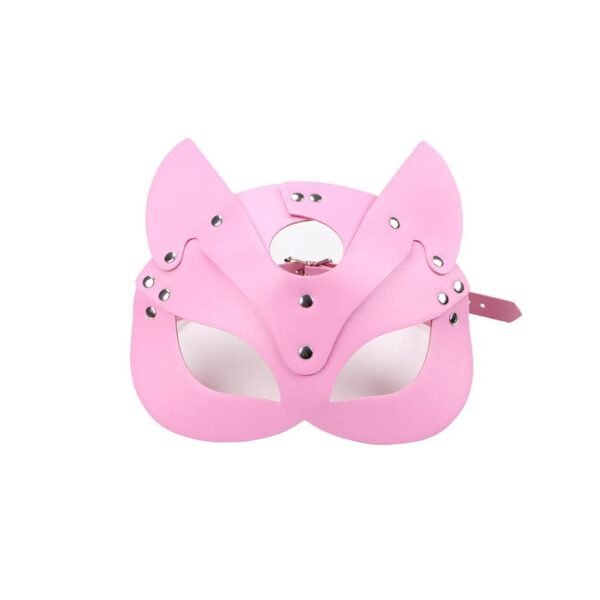 Deri Fantezi Maskesi Pembe