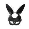 Deri Tavşan Maske Siyah
