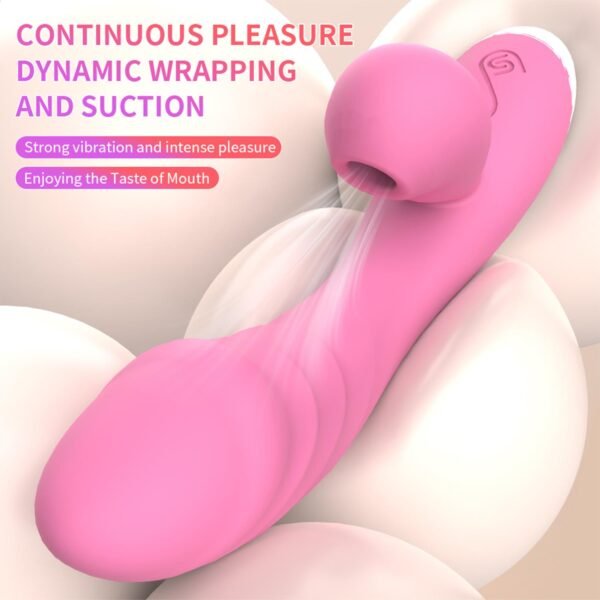 Emişli Curved Rabbit Vibratör Pembe