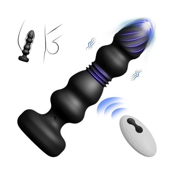 Erkekler İçin Teleskopik ve Titreşimli Akıllı Anal Vibratör – 10 Mod, Uzaktan Kumandalı, Su Geçirmez