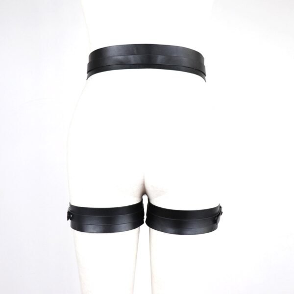 Dominant Touch Deri Bel ve Bacak Harness Takımı