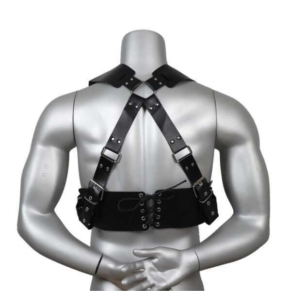 Erkek Deri Göğüs Harness Omuz ve Göğüs Aksesuarı
