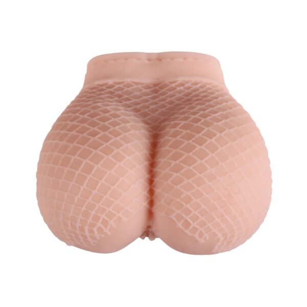 Gerçekçi File Desenli Kalça Mastürbatör – Çift Kanallı, 950 Gram, 16×15.5×9.5 cm