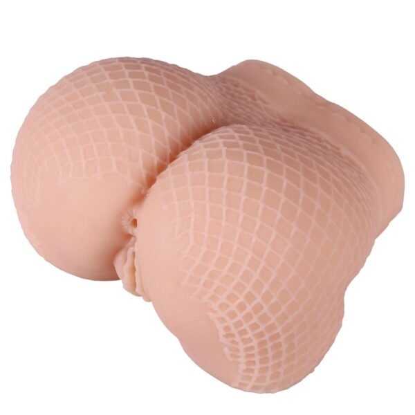Gerçekçi File Desenli Kalça Mastürbatör – Çift Kanallı, 950 Gram, 16×15.5×9.5 cm