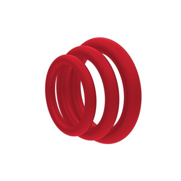Kırmızı Penis Halkası Seti 3 Boy