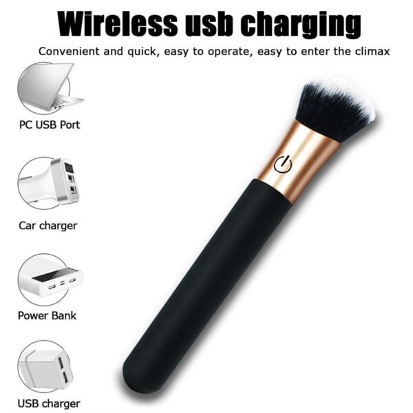 Makyaj Fırçası Şeklinde Vibratör Siyah