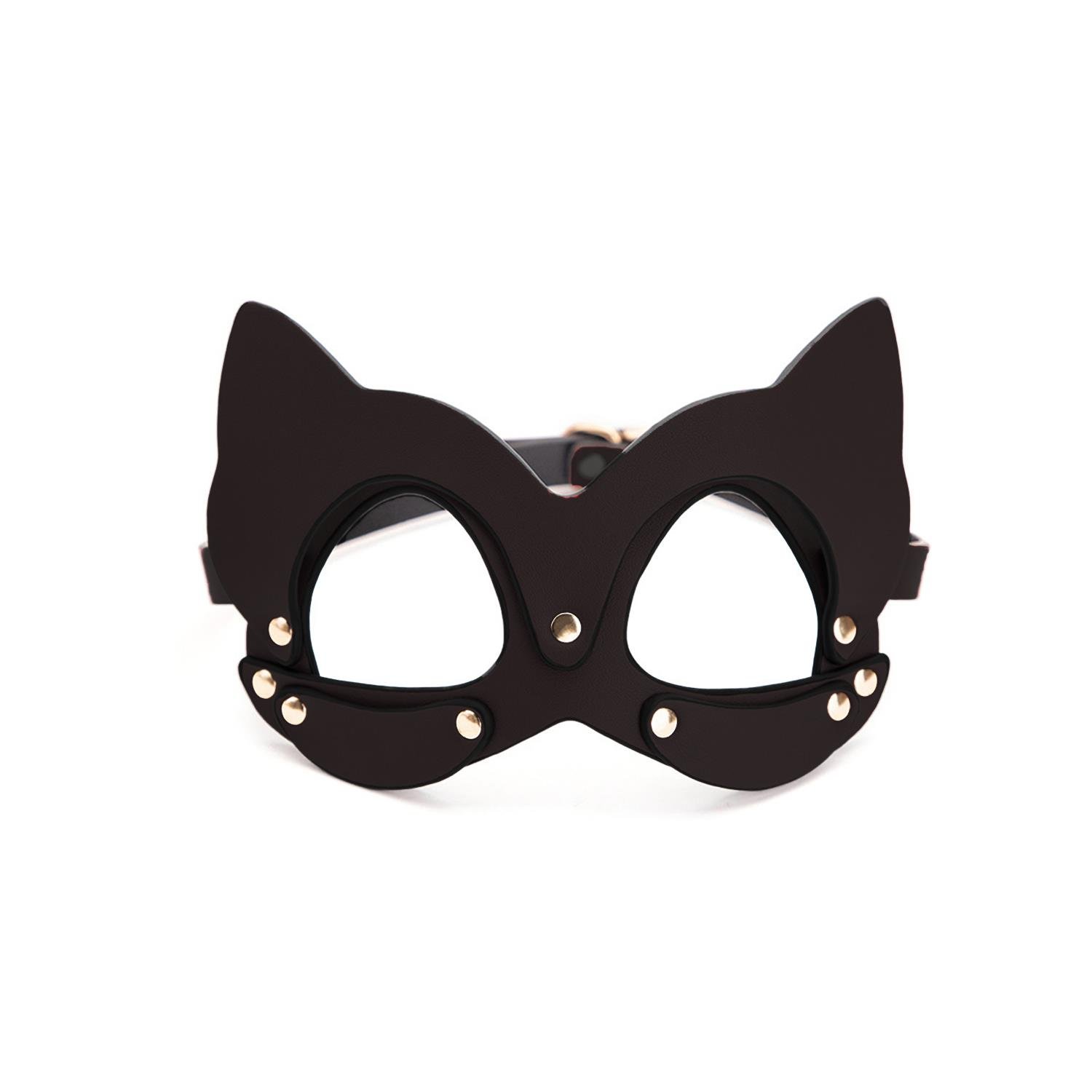 Deri Fantezi Maske Siyah