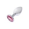 Metal Elmas Taşlı Anal Plug Rose Küçük Boy