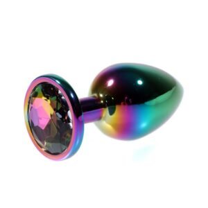Metal Rainbow Taşlı Rainbow Anal Plug Küçük Boy