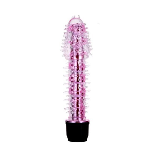modern-tirtikli-seffaf-vibrator-pembe-2321 Modern Tırtıklı Şeffaf Vibratör Pembe