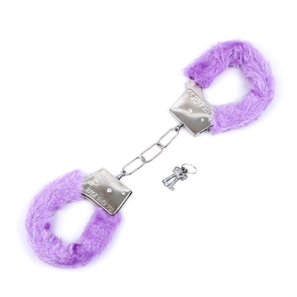 Peluşlu Metal Fantezi Kelepçe Mor