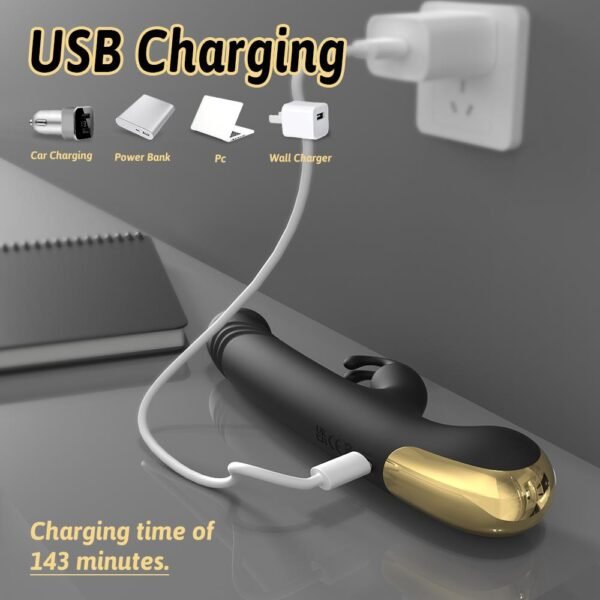 S-Hande Happy Rabbit Siyah Vibratör