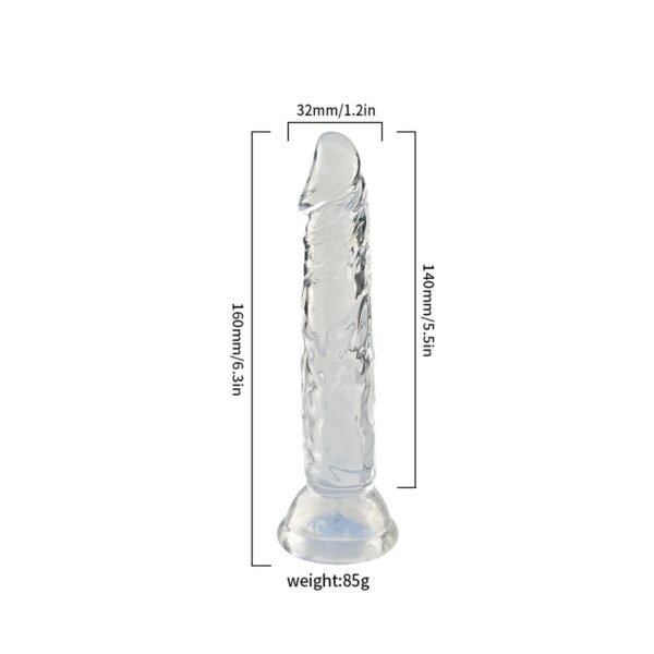Şeffaf Silikon Gerçekçi Dildo 14cm