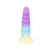 Spiral Unicorn Tasarımlı Silikon Dildo – Renkli ve Gerçekçi Dokulu