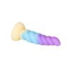 Spiral Unicorn Tasarımlı Silikon Dildo – Renkli ve Gerçekçi Dokulu