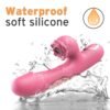 Taşınabilir Isıtmalı Çift Etkili Titreşimli Vibratör Pembe – USB Şarjlı, 9 Emme & 7 Titreşim Modu, Su Geçirmez Silikon