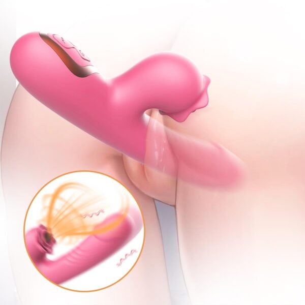 Taşınabilir Isıtmalı Çift Etkili Titreşimli Vibratör Pembe – USB Şarjlı, 9 Emme & 7 Titreşim Modu, Su Geçirmez Silikon