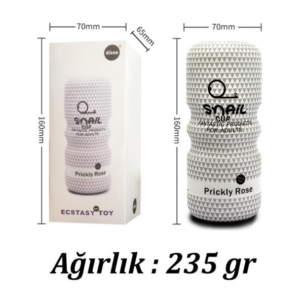 Taşınabilir Manuel Anal Mastürbatör Beyaz Renkli