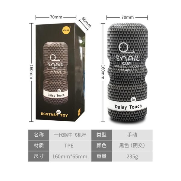 Taşınabilir Manuel Vajina Mastürbatör Siyah Renkli