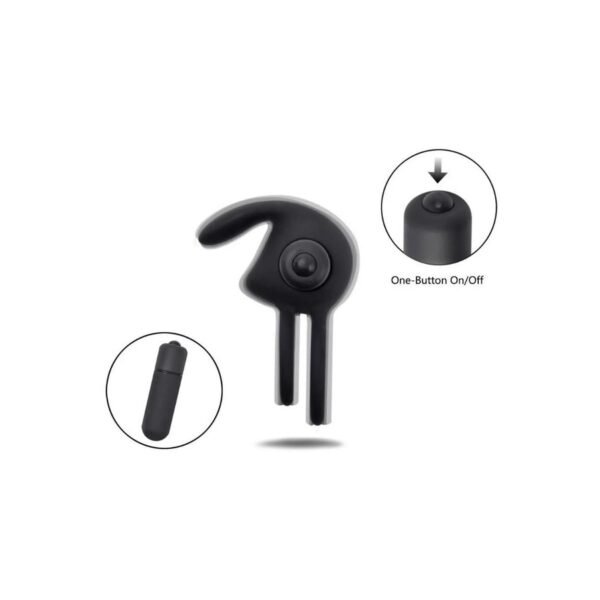 Titreşimli Rabbit Penis Halkası Siyah