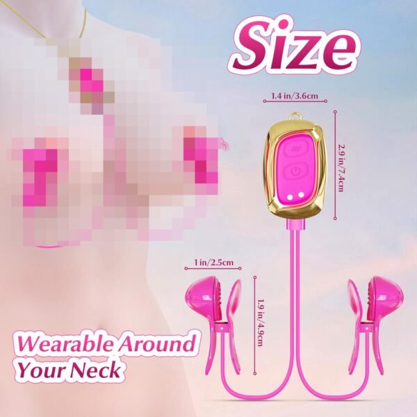 Uzaktan Kumandalı Çift Başlıklı Titreşimli Göğüs Ucu Klips – Şarjlı