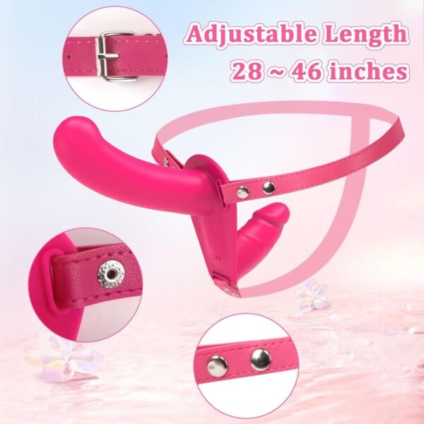 Uzaktan Kumandalı Çift Taraflı Titreşimli Strap-On Rose – 10 Mod, Su Geçirmez, Ayarlanabilir Kayışlı