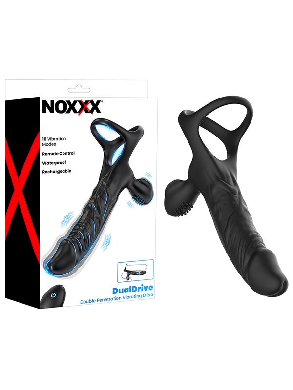NOXXX DualDrive Uzaktan Kumandalı Esnek Takılabilir Titreşimli Penetratör Penis
