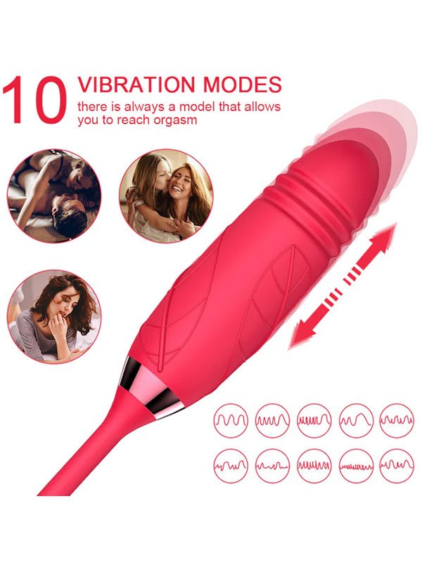 NOXXX Titreşimli İtme Hareketli Rose Vibratör