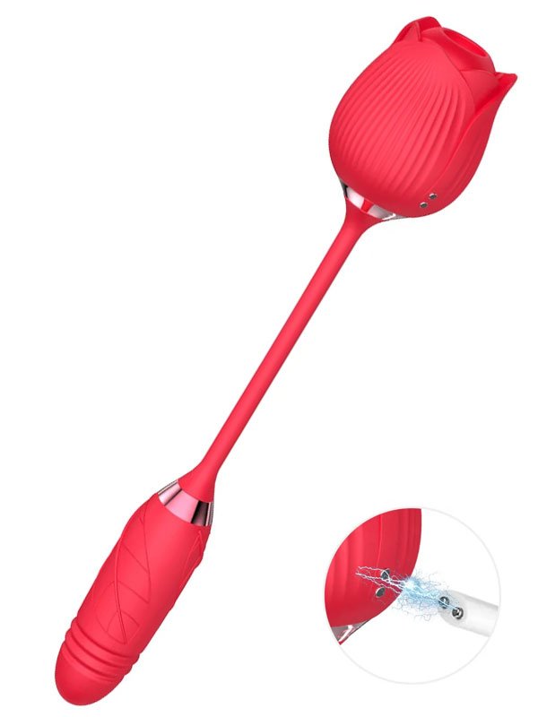 NOXXX Titreşimli İtme Hareketli Rose Vibratör