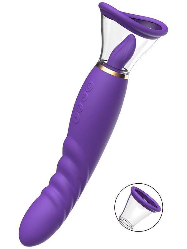 NOXXX Charoite Yalama ve Emme Özellikli Çift Taraflı Vibratör