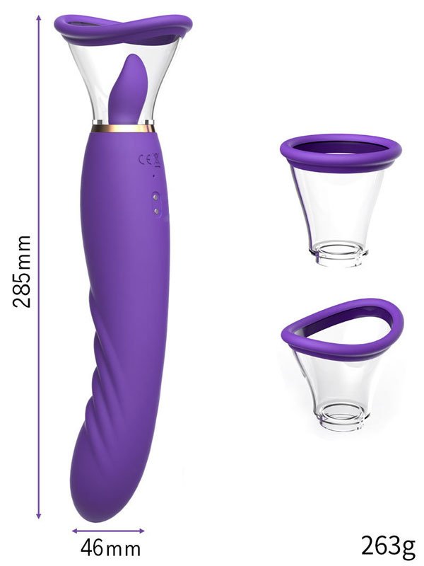 NOXXX Charoite Yalama ve Emme Özellikli Çift Taraflı Vibratör