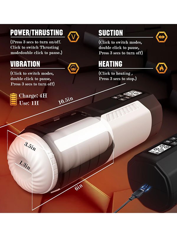 NOXXX Max Thrust Isıtmalı Şarjlı Vakumlu Mastürbatör