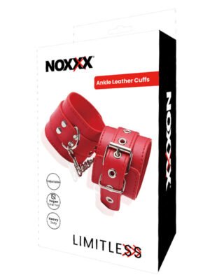 NOXXX LIMITLESS Kırmızı Deri Ayak Kelepçesi