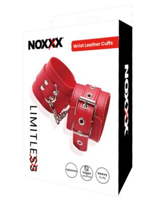 NOXXX LIMITLESS Kırmızı Deri El Kelepçesi