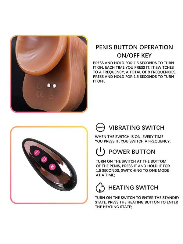 AMSI6-4 NOXXX İleri Geri Hareketli Isıtmalı Şarjlı Dildo 25 cm